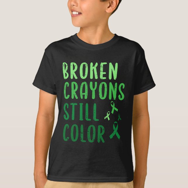 T-shirt Crayons cassés Couleur encore Sensibilisation à la (Devant)