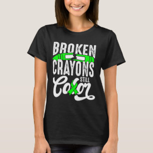 T-shirt Crayons cassés Couleur encore Sensibilisation à la