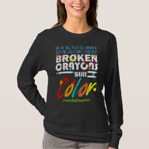 T-shirt Crayons cassés Couleur toujours Diffusion des coul