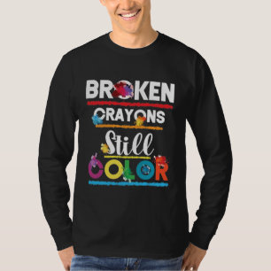 T-shirt Crayons cassés encore couleur santé mentale