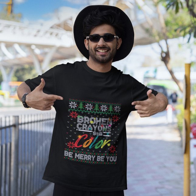 T-shirt Crayons cassés encore couleur santé mentale (Créateur téléchargé)