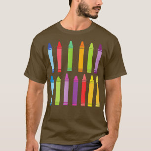 T-shirt Crayons Couleurs arc-en-ciel