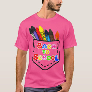 T-shirt Crayons Dans Le Poche Retour À L'École