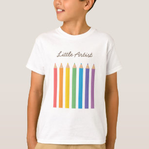 T-shirt Crayons de coloriage arc-en-ciel colorés pour écol