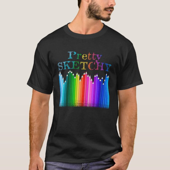 T-shirt Crayons de couleur dessinés par l'artiste 1 (Devant)