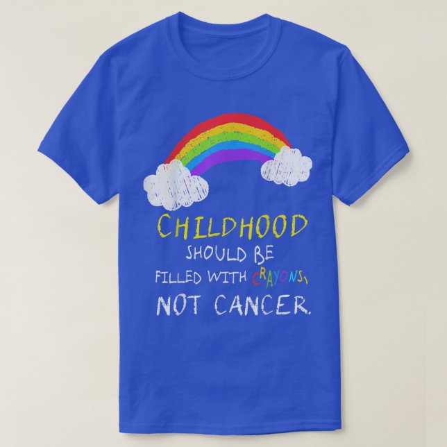 T-shirt Crayons Non Soutien à la sensibilisation au cancer (Design devant)