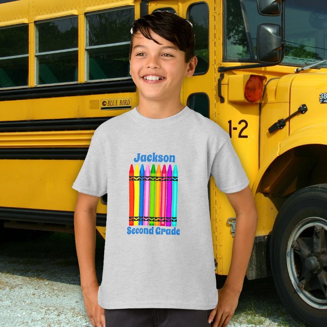 T-shirt Crayons personnalisés Conception scolaire (Créateur téléchargé)