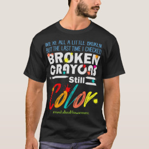 T-shirt Crayons Toujours Couleur Soutien à la sensibilisat