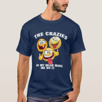 Crazin My Head Tee - Funny Emoji Shirt