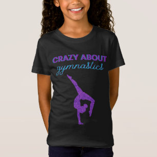 T-Shirt Crazy À Propos De Gymnastique Purple & Aqua T-Shir