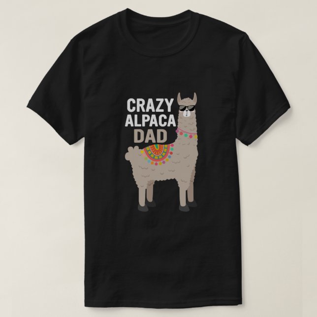 T-shirt Crazy Alpaca Papa (Design devant)
