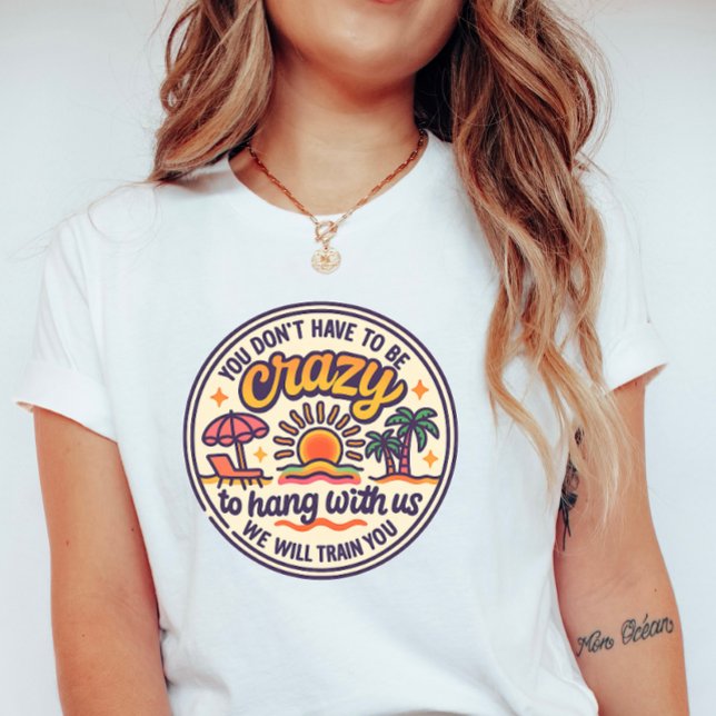 T-shirt Crazy Beach Squad - Retro Sunset (Créateur téléchargé)