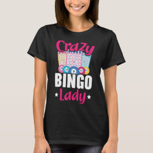T-shirt Crazy Bingo Lady Grand-mère Grand-mère Grand-mère