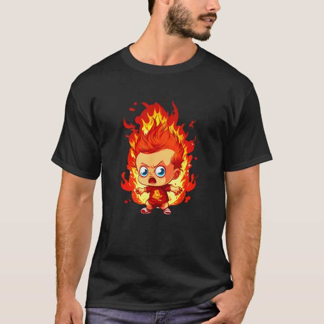 T-shirt Crazy burning Child (Devant)