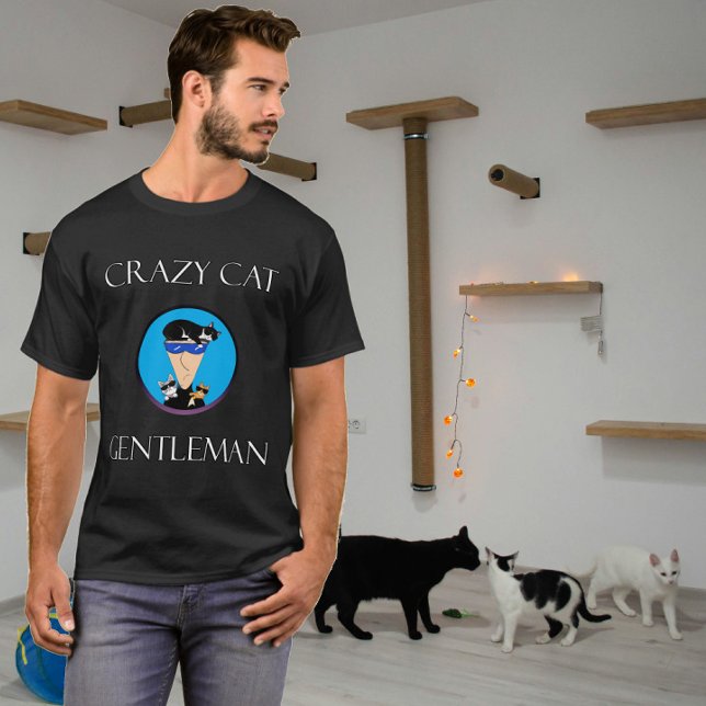 T-shirt crazy cat gentleman (Créateur téléchargé)