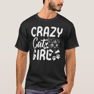 T-shirt Crazy Cat Girl Chat Propriétaire Cute Cat I Crazy 