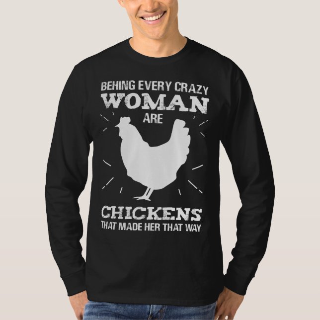 T-shirt Crazy chicken for farmers and farmers chicken (Devant)