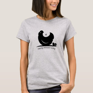 T-shirt Crazy Chicken Lady Monogram