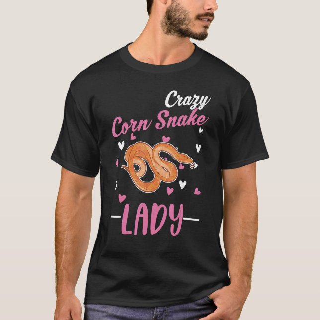T-shirt Crazy Corn Snake Lady Corn Snake Girl (Devant)