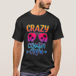 T-shirt Crazy Cousin Crew Vacances Lunettes de soleil Fami