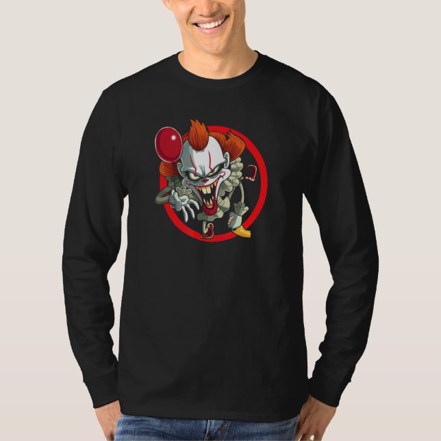 T-shirt Crazy Dancing Horror Clown (Devant)