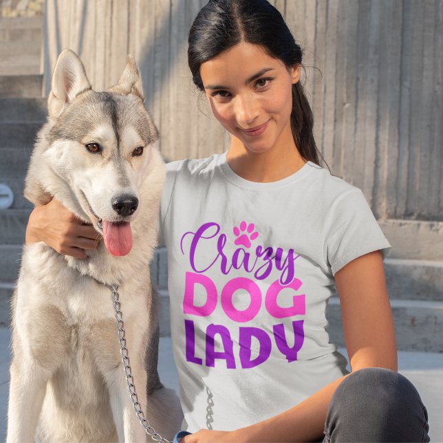 T-shirt Crazy Dog Lady Funny Dog Lover (Créateur téléchargé)
