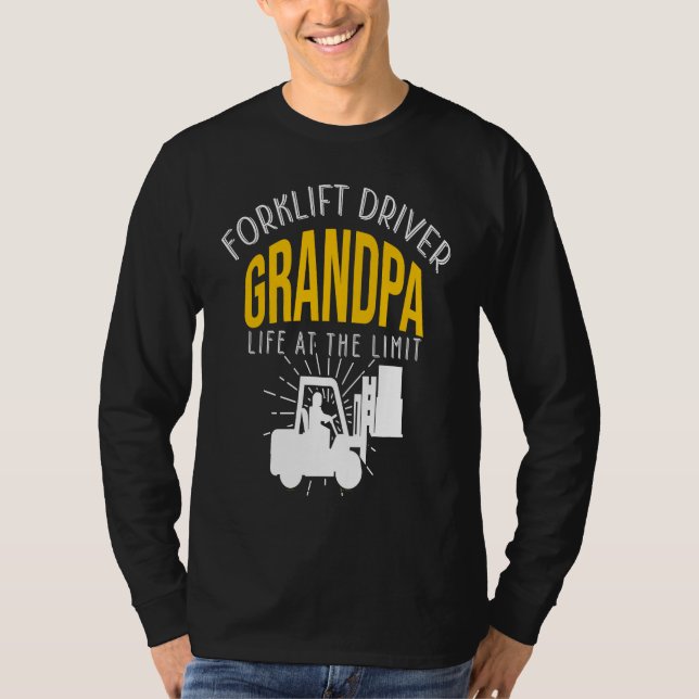 T-shirt Crazy Forklift Driver Grandpa Accessories (Devant)
