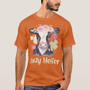 T-shirt Crazy Heifer Cow Whisperer Cow ferme animale