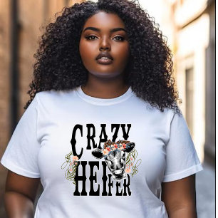 T-shirt Crazy Heifer - Vache Florale