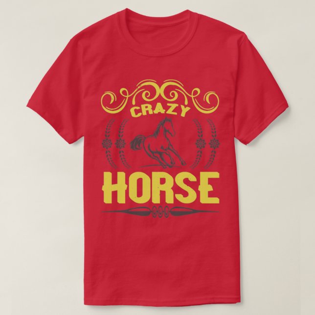 T-shirt Crazy Horse Horse Designs (Design devant)