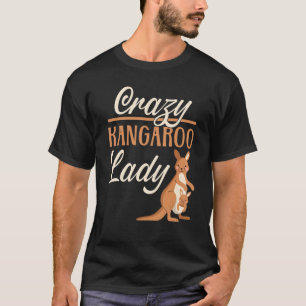 T-shirt Crazy Kangaroo Lady Faune Animale Australie 1