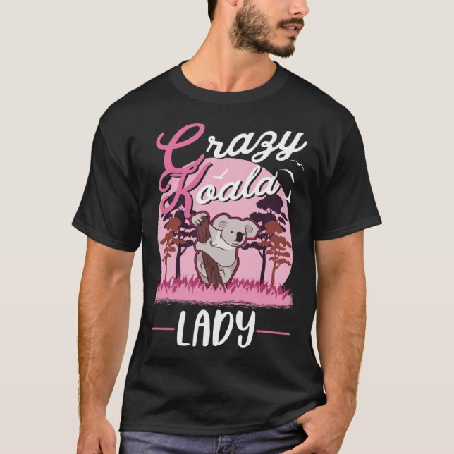 T-shirt Crazy Koala lady Koala Girl (Devant)