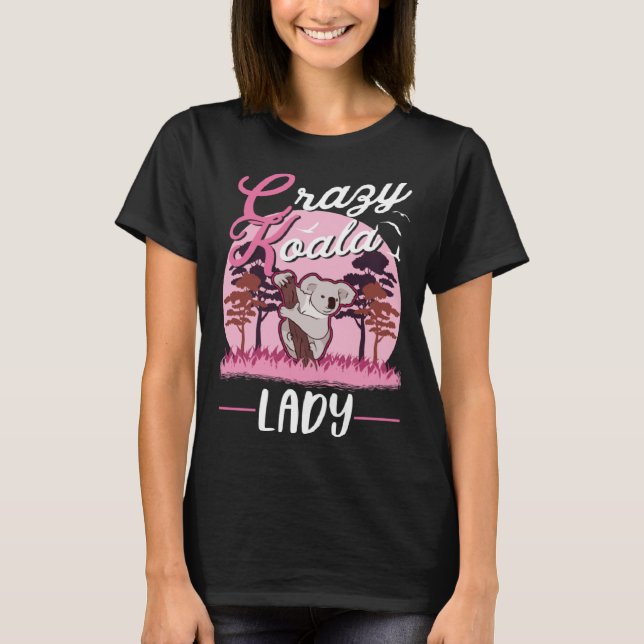 T-shirt Crazy Koala lady Koala Girl (Devant)