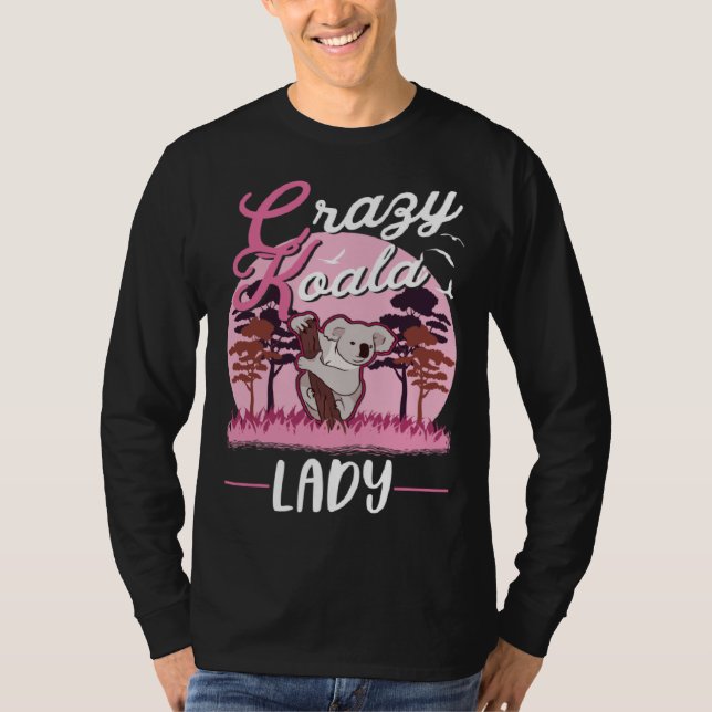 T-shirt Crazy Koala lady Koala Girl (Devant)