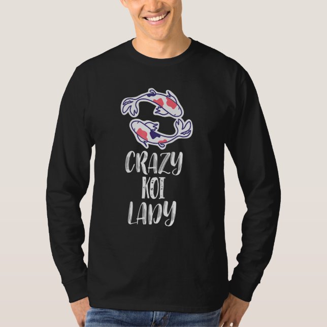 T-shirt Crazy Koi Lady - Koi Fish (Devant)