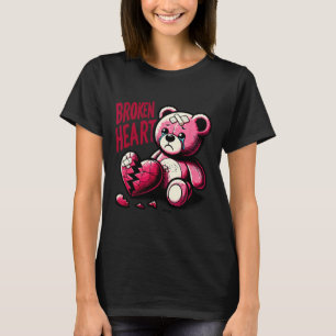 T-shirt Crazy Love Hurt Broken Heart Pain Bear Valentine D