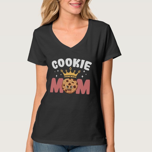 T-shirt Crazy Mom Baking Mama Baker Chef Dessert Mothers D (Devant)