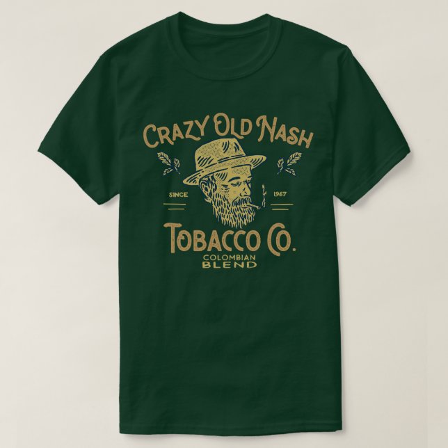 T-shirt Crazy Old Nash Vintage Tobacco (Design devant)