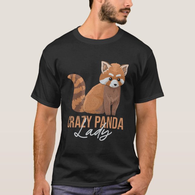 T-shirt Crazy Panda Lady For A Red Panda Lady (Devant)
