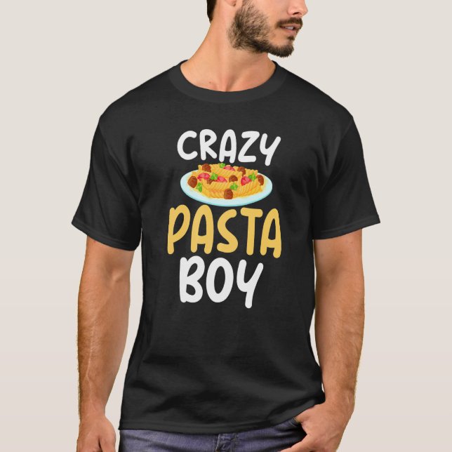 T-shirt Crazy Pasta Garçon Humoristique Pour Les Garçons I (Devant)