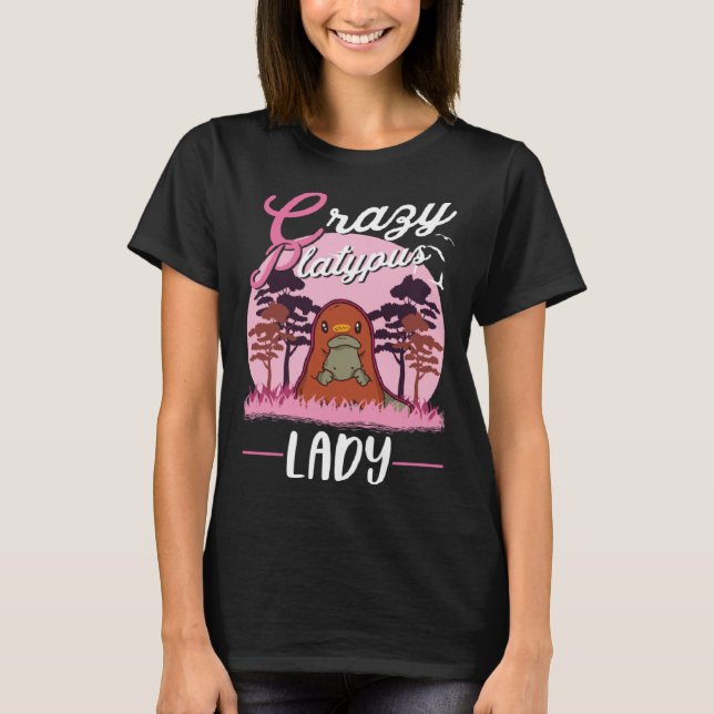 T-shirt Crazy Platypus lady Platypus Girl (Devant)