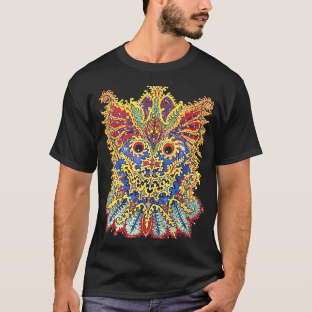 T-shirt Crazy Psychedelic Cats Eyes Louis Wain (Devant)