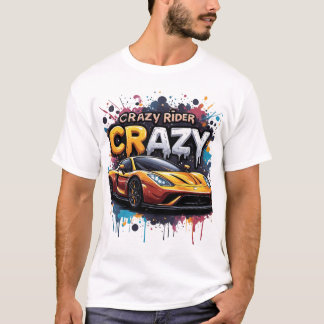 T-shirt Crazy Rider : Art de graffiti vibrant