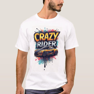 T-shirt Crazy Rider : Art de graffiti vibrant