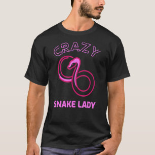 T-shirt Crazy Snake Lady Snake Reptile Python Graphisme 2