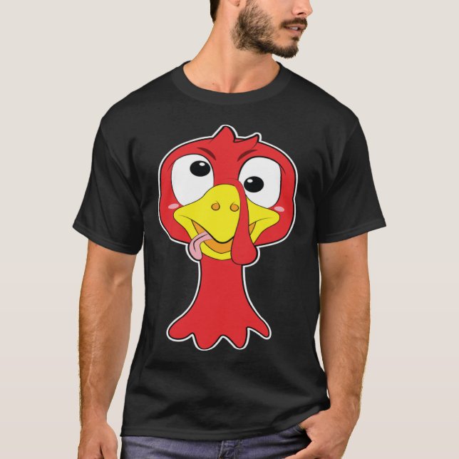 T-shirt Crazy Trippy Thanksgiving Turkey Head (Devant)