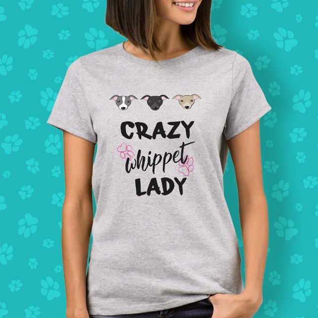 T-shirt Crazy Whippet Lady Amoureux des chiens Mignonne Te (Créateur téléchargé)