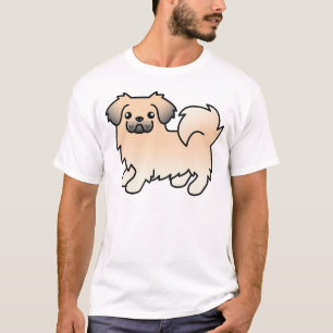 T-shirt Cream Sable Tibétain Espagnol mignon chien de dess