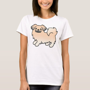 T-shirt Cream Sable Tibétain Espagnol mignon chien de dess