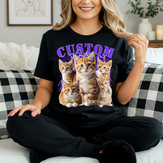 T-shirt create your own cat or any pets 90s bootleg
